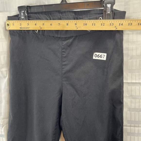 RAFAELLA Women Comfort Stretch Capri Pants Color Black Size 10 - Picture 3 of 10